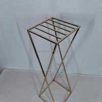 Support floral rectangulaire en métal stable, luxueux et élégant, pour centre de table de mariage ou de banquet, décoration de table