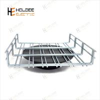 HOLDEE - Caisse de câbles en treillis métallique électrogalvanisé à double fil, robuste