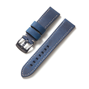 Correa de reloj de cuero de vaca, correa de muñeca de 20mm y 22mm, pulsera de reloj Vintage genuino de cuero, liberación rápida de 24mm - Product Image 6