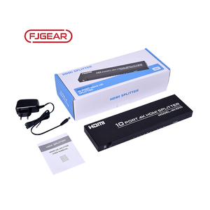 FJGEAR sm4K1010 <span class=keywords><strong>10</strong></span> cổng HD video dễ sử dụng màu đen hỗ trợ 3D <span class=keywords><strong>HDMI</strong></span> 4K <span class=keywords><strong>HDMI</strong></span> <span class=keywords><strong>splitter</strong></span> 4K 4K @ 30Hz - Product Image 1