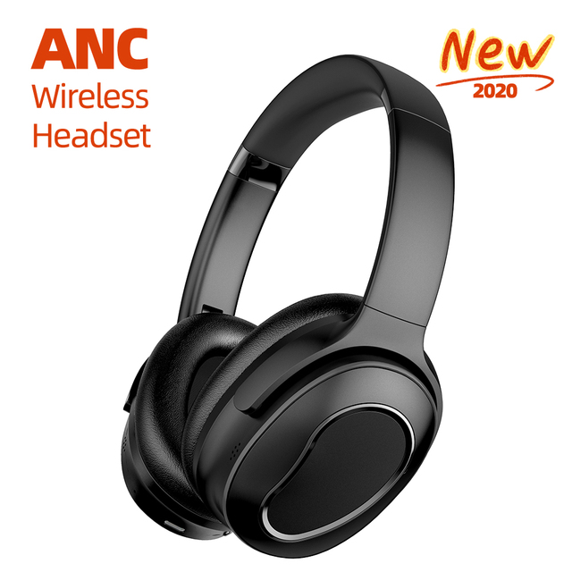 Custom Logo Hybrid ANC Wireless On-Ear Headphones Over-Ear Wired Earphones for PC Gaming DJ Sports Travel with AAC Codecs