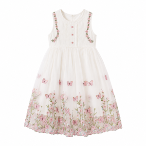 Vestido <span class=keywords><strong>de</strong></span> Princesa con Tutú Floral <span class=keywords><strong>para</strong></span> <span class=keywords><strong>Niñas</strong></span>, Elegante Vestido <span class=keywords><strong>de</strong></span> Fiesta <span class=keywords><strong>de</strong></span> Verano, Vestido <span class=keywords><strong>de</strong></span> Dama <span class=keywords><strong>de</strong></span> Honor con Flores, MZJ2026 - Product Image 1
