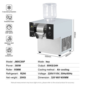 Machine à glace pilée commerciale neuve, fabrication OEM, directement de l'usine, 220V 110V pour restaurants et commerces de détail, 80kg - Product Image 6
