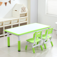 Ensemble table et 6 chaises modernes pour enfants, hauteur réglable, bureau ergonomique en plastique pour l'école et la chambre