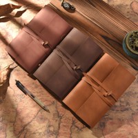 Carnet de voyage A6 en cuir, classeur à feuilles mobiles en cuir PU, journal vintage pour l'écriture, 100 pages