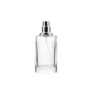 Luxe 50Ml Glazen Parfumflesjes Cilinder Parfum Spuitpomp Fles