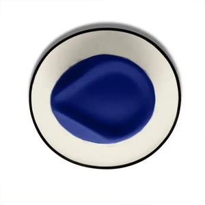 Chapeau Fedora en feutre de laine bleu avec bande noire et bord blanc, taille adulte unisexe 56-58 cm, style formel et décontracté, toutes saisons - Product Image 3