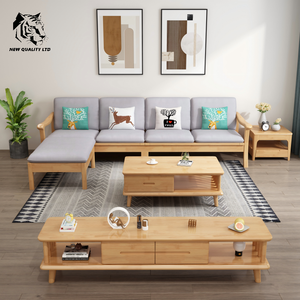 Proveedor chino, precio bajo, personalizado, en stock, listo para enviar, nuevo sofá de tela a la moda, muebles de sala de estar, sofá seccional de madera - Product Image 4