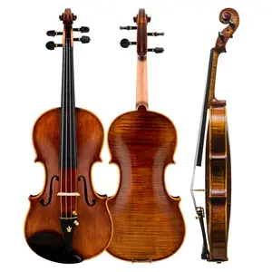 Vente en gros de violons 4/4 V08B pour débutants et étudiants Face en épicéa avec dos/côté en érable Meilleur archet à cordes cadeau