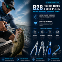Pince à leurres pliable Mygreen en acier inoxydable, coupe-ligne, dégorgeoir, outil de pêche portable bleu, fournisseur OEM en gros