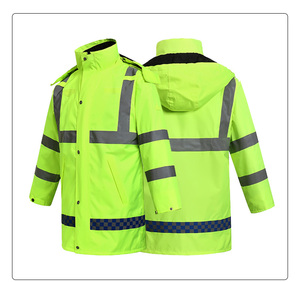 Gilet de sécurité d'hiver pour hommes OEM, classe 2 ANSI, imperméable, haute visibilité, vert, logo personnalisé, vêtements industriels, cyclisme - Product Image 3