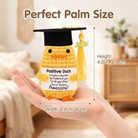 Peluche salamandre en laine faite main au crochet avec pompon noir et carte de message positif – Cadeau pour étudiants, amis, famille