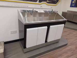 อ่างล้างมือสเตนเลสฆ่าเชื้อ INOX สำหรับโรงแรมและร้านอาหารเครื่องใช้ในห้องปฏิบัติการและโรงพยาบาล - Product Image 4