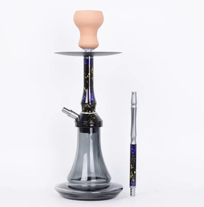 En gros, Ensemble de chicha mini moderne portable de voyage avec miroir, à tuyau unique en aluminium et foyer en argile - Product Image 4