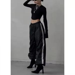 Nouveauté, prix bas, pantalon d'été personnalisé avec logo pour femmes, style sportif, 100% nylon, pantalon baggy taille basse - Product Image 2