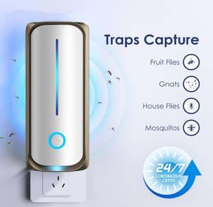 Trampa para <span class=keywords><strong>insectos</strong></span> voladores de interior Bug Zapper Plug para mosquitos de la fruta y otros <span class=keywords><strong>insectos</strong></span> voladores con 10 recambios de tarjetas de pegamento - Product Image 2