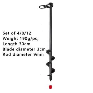 Jangkar bumi baja tugas berat, tenda berkemah dengan kepala Hex trampolin Kit jangkar tanah - Product Image 3