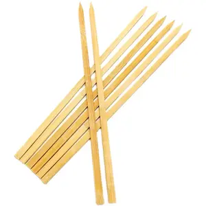 Съедобные бамбуковые шампуры kabob, одноразовые плоские бамбуковые палочки, плоские палочки для барбекю, инструменты для барбекю