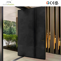 Pintu Masuk Utama Villa Mewah Multishades dengan Rangka Aluminium Kaca Ganda untuk Rumah Hunian