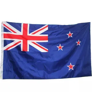 Neuseeland Größe 3 x5Ft Lager Neuseeland National flagge Neuseeland Land Flagge Banner Großhandel 3 * 5FT Polyester Seiden druck Flagge