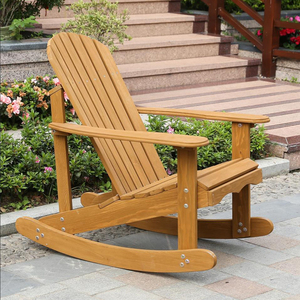 Silla Mecedora <span class=keywords><strong>de</strong></span> <span class=keywords><strong>Madera</strong></span> Maciza Adirondack Moderna para Exteriores - Product Image 5