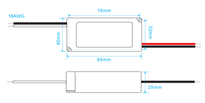 Светодиодный драйвер с регулируемой яркостью, 120 в перем. Тока, 12 в пост. Тока, 24 в пост. Тока, 60 Вт, 96 Вт, 84*40*25 мм - Product Image 3