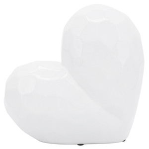 Scultura moderna a forma di cuore in ceramica per l'arredamento di casa, bagno e ufficio - Product Image 1
