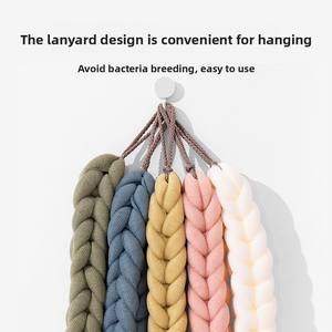 Fleur de bain moussante douce et respectueuse de la peau, à double usage, pour le dos, avec longue sangle, pour la douche et le bain à domicile - Product Image 3