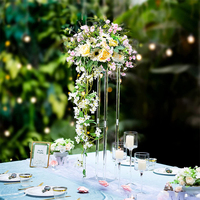 Arrangement Floral artificiel cristal de grande taille, support de fleurs en acrylique transparent, centres de Table de mariage, décorations de Table