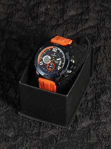 Montre à quartz HALEI neuve et originale, bracelet en silicone, aiguilles en acier inoxydable, mouvement japonais, vente en gros. - Product Image 6