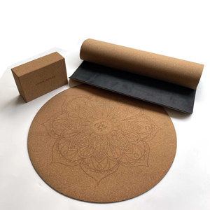 Set Yoga Ecologico in Gomma Naturale e Sughero con <span class=keywords><strong>Tappetino</strong></span> Yoga, Blocchi e <span class=keywords><strong>Tappetino</strong></span> <span class=keywords><strong>per</strong></span> <span class=keywords><strong>Meditazione</strong></span> - Antiscivolo, Durevole, Prezzo di Fabbrica - Product Image 1