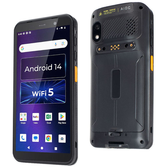 2025 Android Barcode Scanner 5000mAh Handheld Rugged Android 14 PDA 4G Wi-Fi Data RFID Inventory 1D2D/QR Inventory Scanner TC60