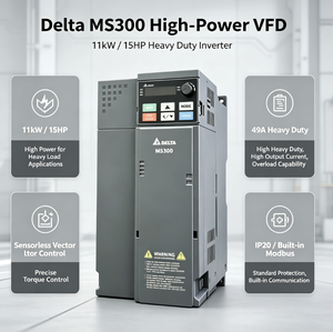 VFD49AMS23ANSAA 3 Phases 230V Contrôle sans capteur Automatisation industrielle IP21 - Product Image 2