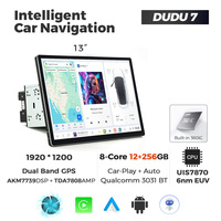 DUDUAUTO DUDU7 7870 Autoradio Multimédia Double DIN Écran Rotatif à 360 Degrés 13 Pouces CarPlay Android Universel