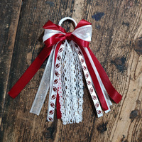 Pendentif nœud en ruban pour bottes de cowboy, accessoires de chaussures à pompon, breloque pour bottes d'école