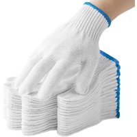 Gants de travail en coton de haute qualité, blanchis, antidérapants, résistants aux déchirures, longueur 24 cm, pour la construction, le jardinage, la sécurité, Jianlong