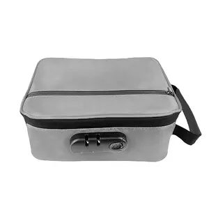 Benutzer definierte Aktivkohle Travel Geruchs sichere Aufbewahrung sbox Box Kit Carbon gefütterte geruchs neutrale Tasche mit Schloss