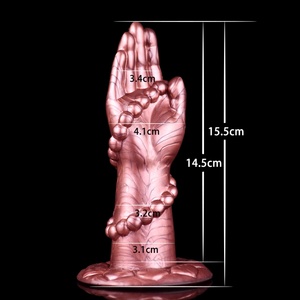 ดิ๊กโด้รูปมือ SXXY พร้อมจุกสุญญากาศสำหรับผู้ชายและผู้หญิง กระตุ้นช่องคลอดและทวารหนัก ของเล่นทางเพศซิลิโคนรูปทรงเอเลี่ยน - Product Image 4