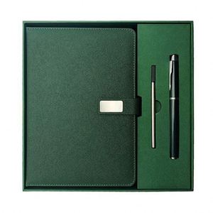 Ensemble de 5 carnets en cuir A5 avec logo personnalisé, ensemble cadeau de carnet et stylo pour cadeaux publicitaires promotionnels - Product Image 2