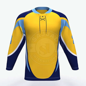 100% maillot de Hockey sur glace en polyester en taille adulte maillot d'entraînement maillot de Hockey sur glace d'équipe sportive de couleur unie - Product Image 1