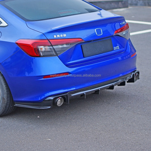 Kit de Difusor Trasero y Punta de Escape Estilo Akrapovic en Negro, Instalación Directa con Pernos Welta, para Honda Civic 11ª Generación 2022 - Product Image 5