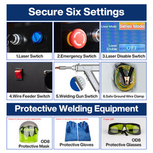 Портативный лазерный сварщик волоконный ручной металлический лазерный сварочный аппарат из нержавеющей стали с воздушным охлаждением - Product Image 4