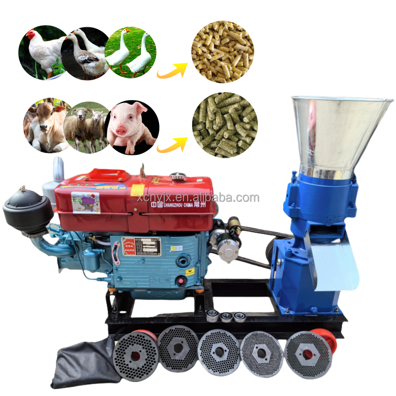 210 pelletizer với động cơ diesel nhỏ thức ăn pelletizer Máy PELLET Máy làm DIESEL Thức ăn viên máy