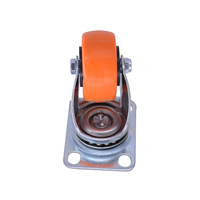 MW factory – jeu de roulettes pivotantes et de freins en pvc orange de 2 pouces, 50mm