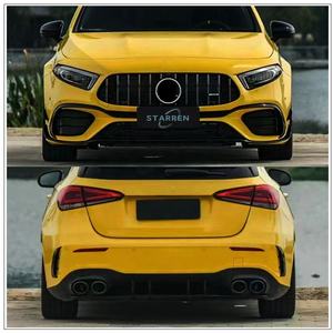 W177 Classe A 2019-2021 Mises à niveau Hatchback <span class=keywords><strong>A35</strong></span> A45 Amg Bodykit Diffuseur arrière Pare-chocs Calandre Jupes latérales pour <span class=keywords><strong>Mercedes</strong></span>-Benz - Product Image 3
