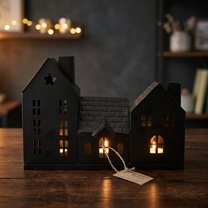Juego de Portavelas Decorativos de Hierro con Diseño de Estrella, Resistentes al Calor, Hechos a Mano, con Impresión Digital, Decoración para el Hogar, Faroles Navideños de Alambre Metálico - Product Image 2