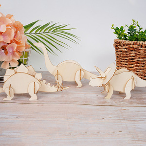 Rompecabezas 3D de Madera, Rompecabezas DIY de Dinosaurios y Animales, Juego de Juguetes de <span class=keywords><strong>Dibujo</strong></span> de Aviones STEAM, Juguete Educativo de Madera de 6.5 Pulgadas - Product Image 1