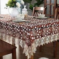 Nappe de table de mariage fantaisie, motif brodé, nappe de table, couvre-table