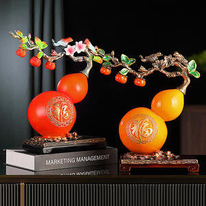 เครื่องประดับน้ำเต้าสุดสร้างสรรค์งานหัตถกรรมสำหรับตกแต่งตู้ไวน์ห้องนั่งเล่นทางเข้าทีวีของขวัญขึ้นบ้านใหม่ของจีน - Product Image 3