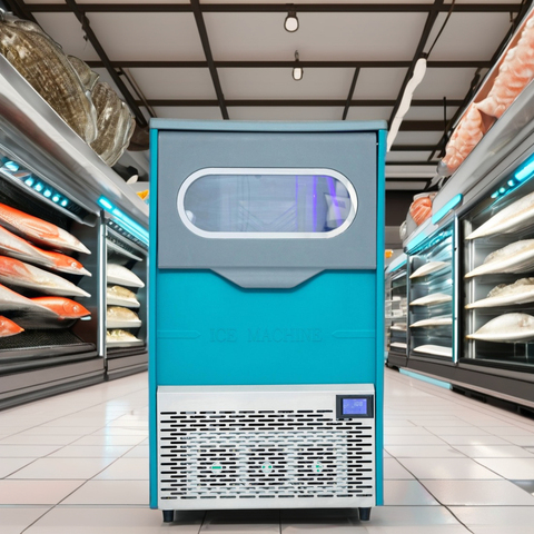 Manufacturer's Snowflake Ice Machine 60kg/24h R290 Air Cooling Industrial Capacity with 500kg Storage